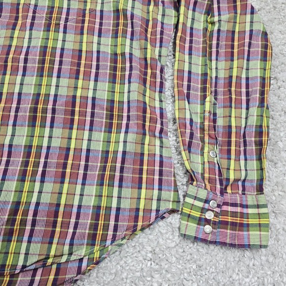 Vintage Polo Ralph Lauren Shirt Mens XXL Plaid RL Western Pearl Snap Cowboy - Picture 3 of 12